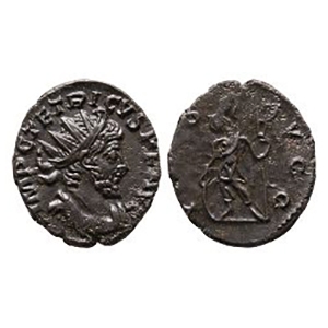 Ancient Roman Imperial Coins - Tetricus I - Virtus AE Antoninianus