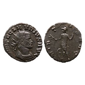 Ancient Roman Imperial Coins - Claudius II (Gothicus) - Mars AE Antoninianus