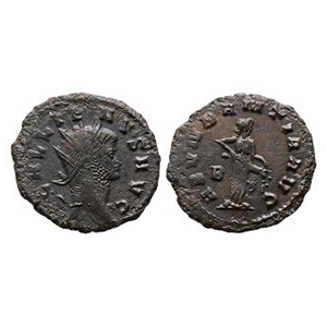 Ancient Roman Imperial Coins - Gallienus - Abundantia AE Antoninianus