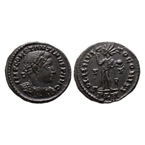 Ancient Roman Imperial Coins - Constantine I - London - Chlamys AE Follis