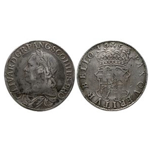 English Milled Coins - Oliver Cromwell - AR Crown Forgery