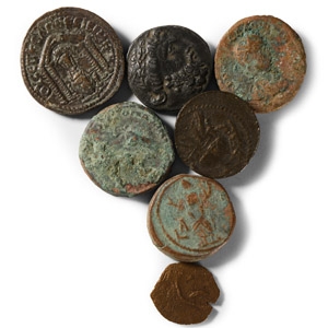 Ancient Roman Provincial Coins - Judaea - Herod I Prutot and Other Mixed Greek Issue Group [7]