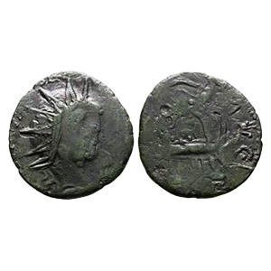 Ancient Roman Imperial Coins - Postumus - Barbarous Imitation - Galley AE Sestertius