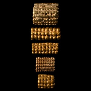 Western Asiatic Graduated Gold Tubular Bead Set
