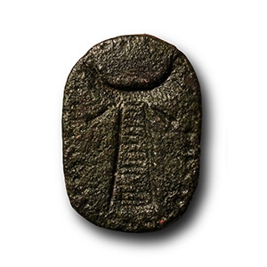 Phoenicio-Egyptian Dark Green Stone Scarab
