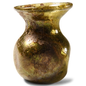 Roman Glass Spool-Shaped Vessel