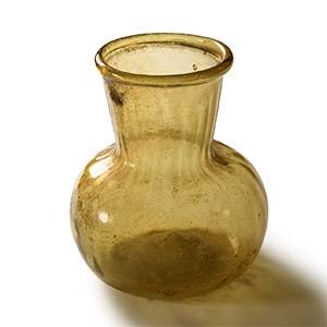 Roman Ribbed Glass Vessel