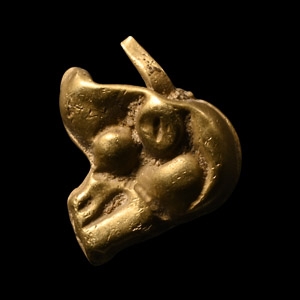 Viking Period Gold Animal-Head Pendant