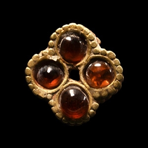 Medieval Gold and Garnet Quatrefoil