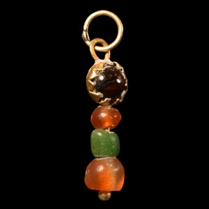 Roman Gold Pendant with Beads