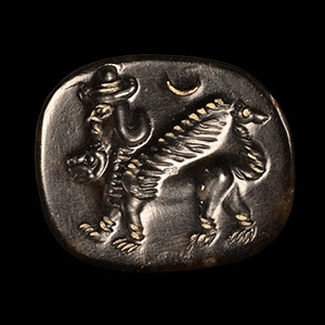 Neo-Babylonian Black Stone Stamp Seal