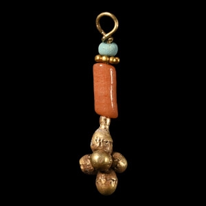 Western Asiatic Gold Pendant with Beads