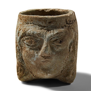 Early Parthian Faience Face Cup