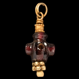 Western Asiatic Gold Pendant with Bead