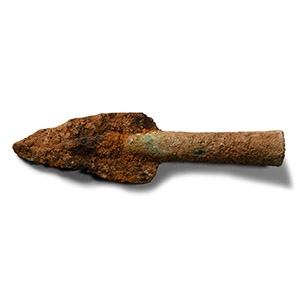Greek Bronze Socketted Spear with Iron Head