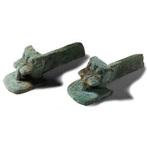 Han Style Bronze Mount Pair