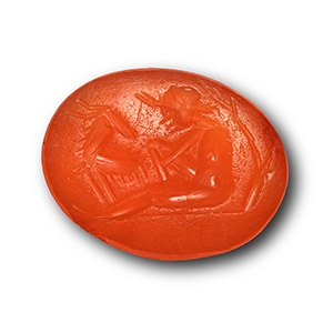 Roman Gemstone with a Shepherd Milking a Goat