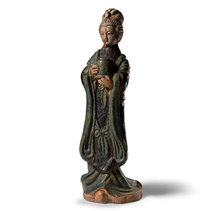 Qing Glazed Terracotta Female Figure