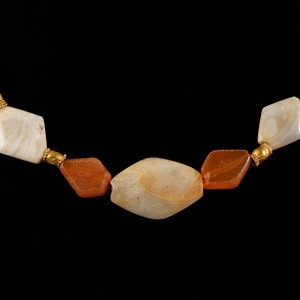 Western Asiatic Gold and Stone Bead Necklace