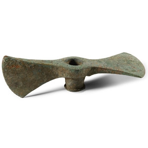 Large Luristan Bronze Socketted Axe-Adze