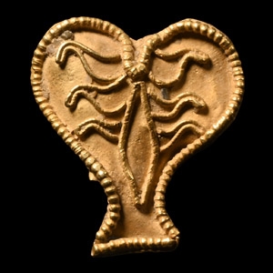 Medieval Gold Heart-Shaped Pendant