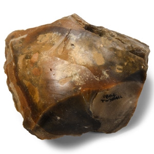 Large Stone Age Twydall Knapped Flint Proto-Handaxe
