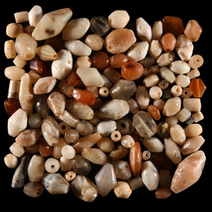 Western Asiatic Mixed Agate and Carnelian Bead Group