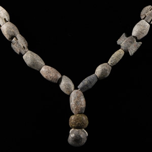 Western Asiatic Stone Butterfly Bead Necklace