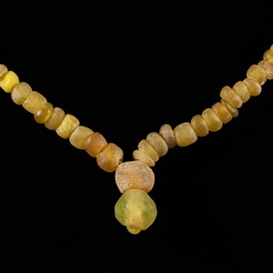 Western Asiatic Yellow Glass Bead Necklace String