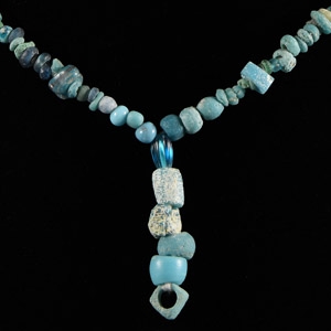 Achaemenid Blue Glass Bead Necklace String