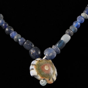 Roman Blue Glass Bead Necklace String