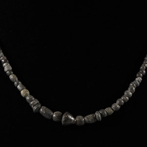 Roman Black Glass Bead Necklace String