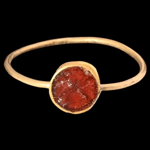Medieval Gold Ring with Garnet