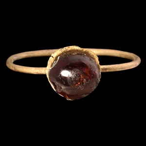 Medieval Gold Ring with Garnet