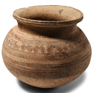 Cypriot Painted Terracotta Storage Vessel