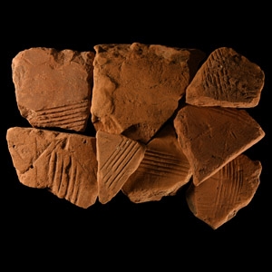 Roman Somerset and Devon Terracotta Roof Tile Fragment Group