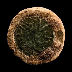 Viking Lead Gaming Board King Piece with Plundered Bronze Styca