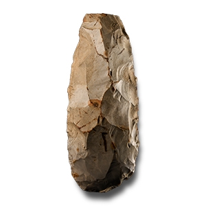 Stone Age French Grey Knapped Flint Axe