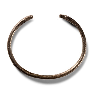 Viking Age Silver Snake-Headed Bracelet