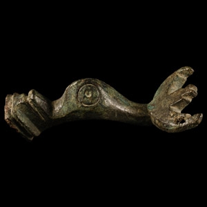 Roman Bronze Dolphin Mount