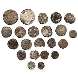 English Medieval Coins - Medieval to Tudor - Mixed AR Hammered Coin Group [22]