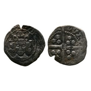 English Medieval Coins - Edward IV - Durham - Bishop Booth AR Penny