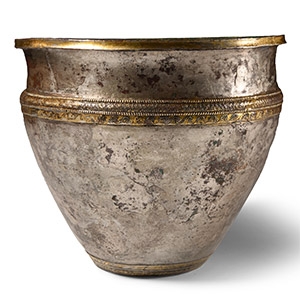 Hellenistic Silver Gilt Piriform Vase