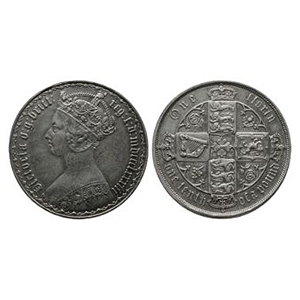 English Milled Coins - Victoria - 1883 - AR Gothic Florin