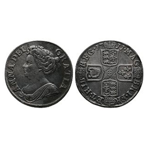 English Milled Coins - Anne - 1711 - AR Shilling