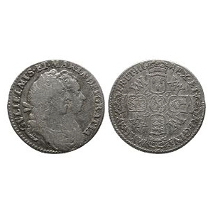 English Milled Coins - William and Mary - 1693 - AR Sixpence