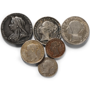 English Milled Coins - Mixed Victorian Coin and Medal Group [6]