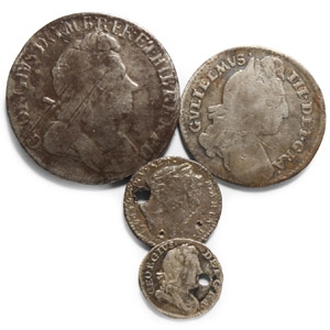 English Milled Coins - Mixed AR Coin Group [4]