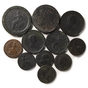 English Milled Coins - Mixed AE Coin Group [11]