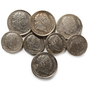 English Milled Coins - Mixed George III AR Coin Group [8]